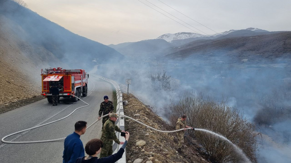 Возгорание сухостоя в Ленингорском районе - Sputnik Южная Осетия