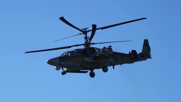 Ударные вертолеты Ка-52 ВКС России уничтожили замаскированные позиции ВСУ - Sputnik Южная Осетия
