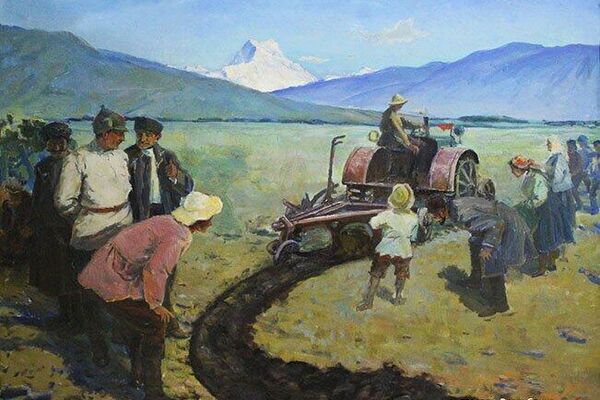 Работа Николая Кабисова Первый трактор в Южной Осетии - Sputnik Южная Осетия
