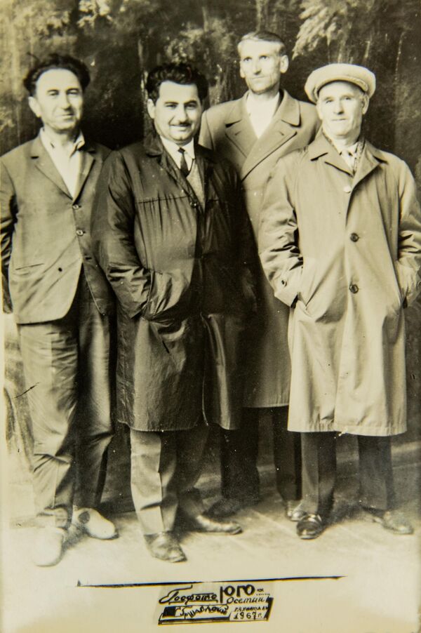 Слева направо: Г. Дзугаев, Г. Бестауты, Д. Бязров, А. Сланов  - Sputnik Южная Осетия