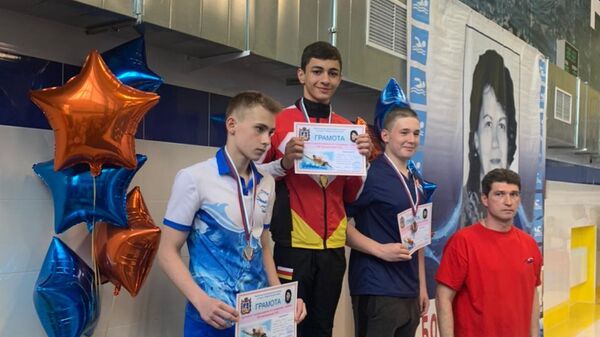Инал Багаев на соревнованиях по плаванию в Невинномысске  - Sputnik Южная Осетия
