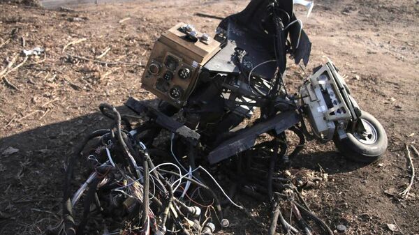 Военный беспилотник Байрактар, сбитый в Киевской области - Sputnik Южная Осетия