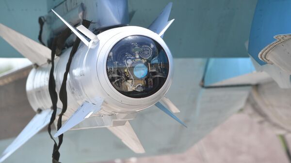Авиационная ракета класса воздух-поверхность Х-29 на истребителе-бомбардировщике ВКС России Су-34 - Sputnik Южная Осетия
