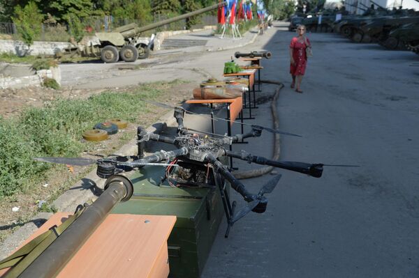 Значительную часть экспозиции составили образцы стрелкового, артиллерийского и ракетного вооружения, поставленные украинским вооруженным формированиям странами Запада. - Sputnik Южная Осетия