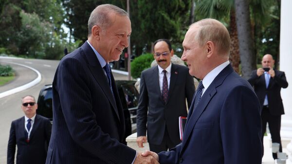 Президент РФ В. Путин провел переговоры с президентом Турции Р. Эрдоганом в Сочи - Sputnik Южная Осетия