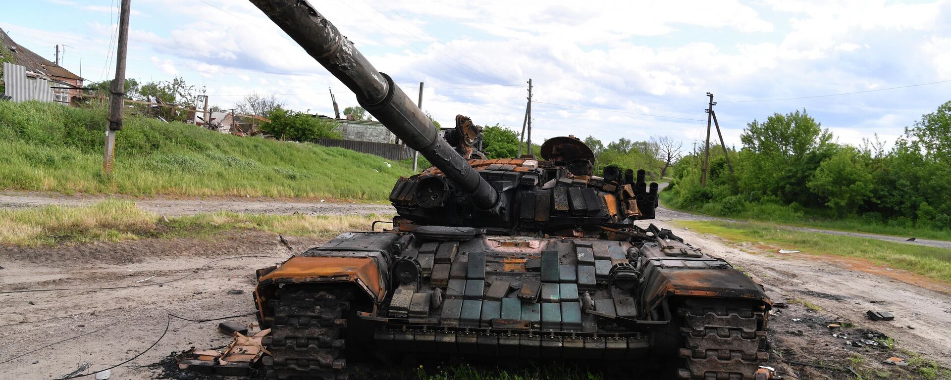 Подбитый танк ВСУ в зоне спецоперации. Архивное фото  - Sputnik Южная Осетия, 1920, 05.09.2023