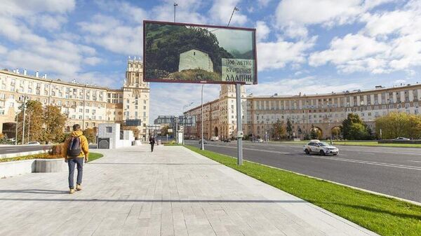 Рекламные щиты с изображениями осетинских храмов появились на улицах столицы России. - Sputnik Южная Осетия