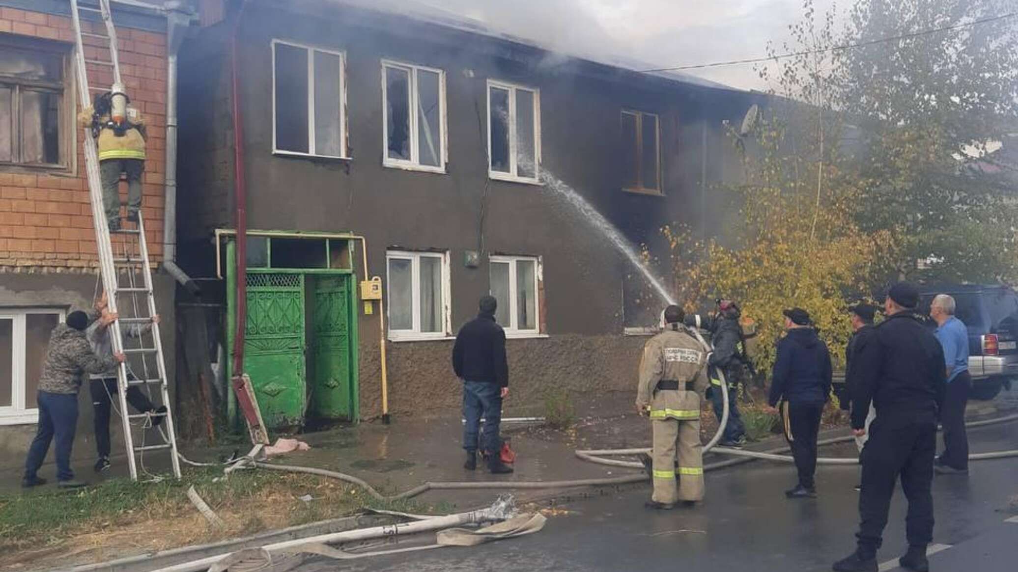 Чъребайы хъаергаенаег. Пожар. Пожар частного жилого дома. Пожар на ул Владикавказская.