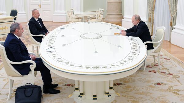 Трехсторонняя встреча президентов России, Азербайджана и Армении - Sputnik Южная Осетия