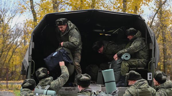  Военнослужащие ВС РФ, призванные в рамках частичной мобилизации.  - Sputnik Южная Осетия
