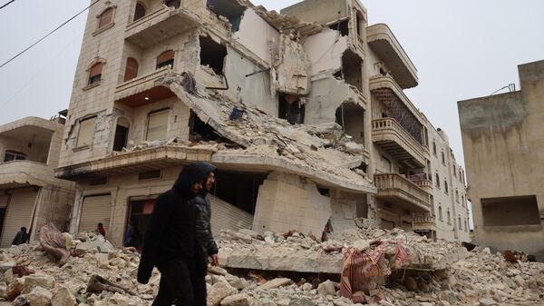 Разрушения после землетрясения в сирийской Сармаде   - Sputnik Южная Осетия