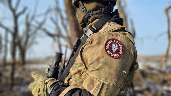Боец группы Вагнер в Артёмовске (Бахмуте) в ДНР. - Sputnik Южная Осетия