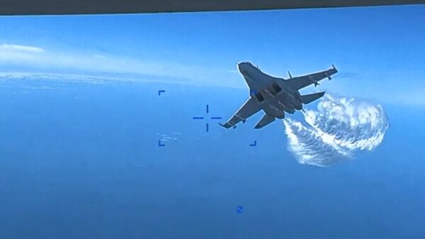 Опубликовано предполагаемое видео ЧП с американским БПЛА над Черным морем - Sputnik Южная Осетия