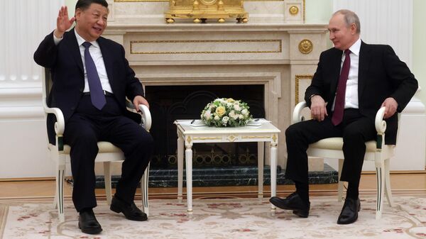 Встреча президента РФ В. Путина с председателем КНР Си Цзиньпином - Sputnik Южная Осетия