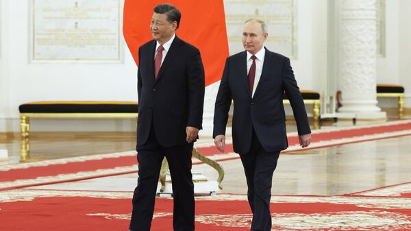 Встреча президента РФ Владимира Путина и председателя КНР Си Цзиньпина - Sputnik Южная Осетия