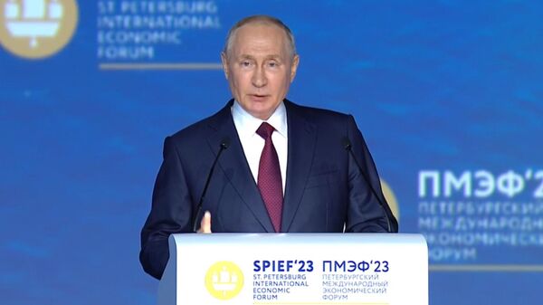 Выступление Владимира Путина на пленарном заседании ПМЭФ - Sputnik Южная Осетия