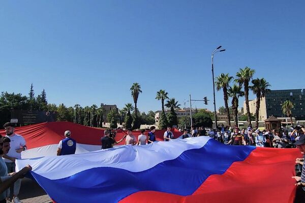 Праздничные мероприятия в Дамаске, посвященные Дню государственного флага России - Sputnik Южная Осетия