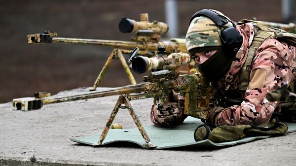 Военнослужащий снайперского подразделения Южного военного округа. Архивное фото  - Sputnik Южная Осетия