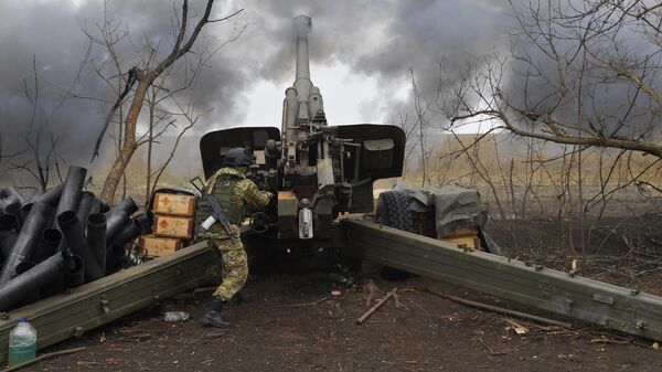 Боевая работа российских артиллеристов в зоне специальной военной операции. Архивное фото  - Sputnik Южная Осетия