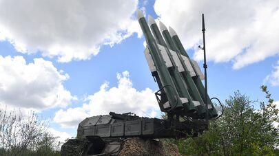 Работа российских средств ПВО в зоне СВО. Архивное фото 