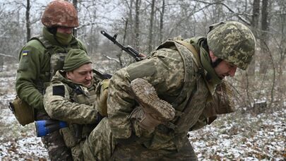 Украинские военнослужащие на учениях