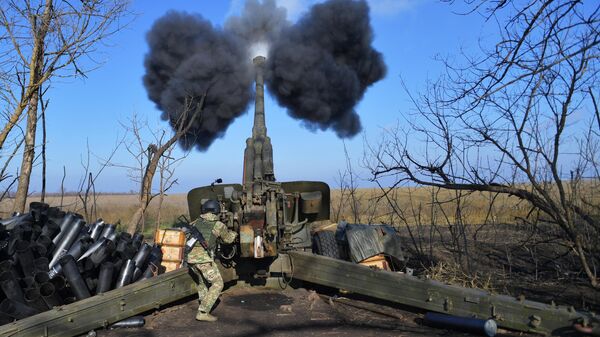 Боевая работа артиллеристов Вооруженных сил РФ в зоне специальной военной операции. Архивное фото - Sputnik Южная Осетия