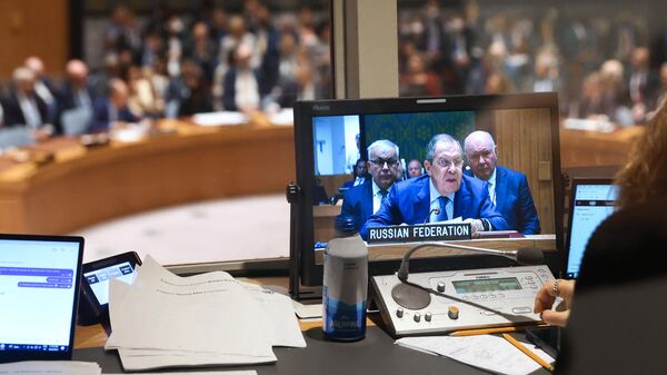 Глава МИД РФ Сергей Лавров выступает на заседании Совета безопасности ООН в Нью-Йорке. Архивное фото  - Sputnik Южная Осетия