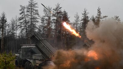 Боевая работа расчетов РСЗО БМ-21 "Град" гвардейского мотострелкового полка ЦВО на Краснолиманском направлении СВО