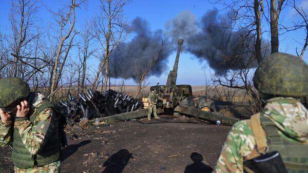 Боевая работа артиллеристов в зоне специальной военной операции. Архивное фото  - Sputnik Южная Осетия