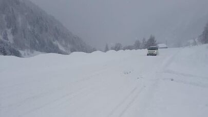 Снегопад на Транскаме