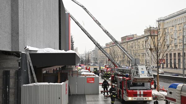 Пожар в здании Театра Сатиры в центре Москвы - Sputnik Южная Осетия