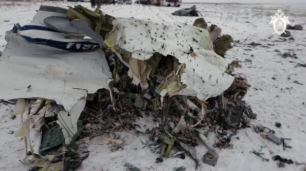Обломки военно-транспортного самолета Ил-76 в Белгородской области. Архивное фото  - Sputnik Южная Осетия