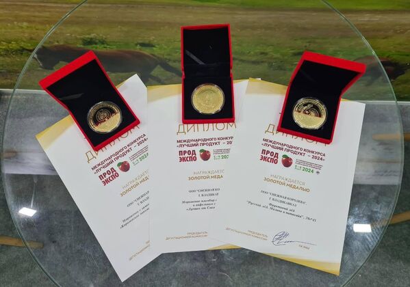 Медали за лучший продукт года на выставке "Продэкспо-2024" - Sputnik Южная Осетия