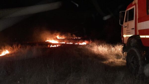Пожарные МЧС РЮО тушат огонь в Цхинвальском районе  - Sputnik Южная Осетия