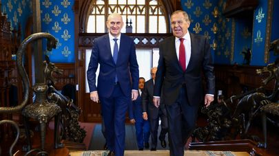 Встреча глав МИД РФ и Южной Осетии С. Лаврова и А. Джиоева