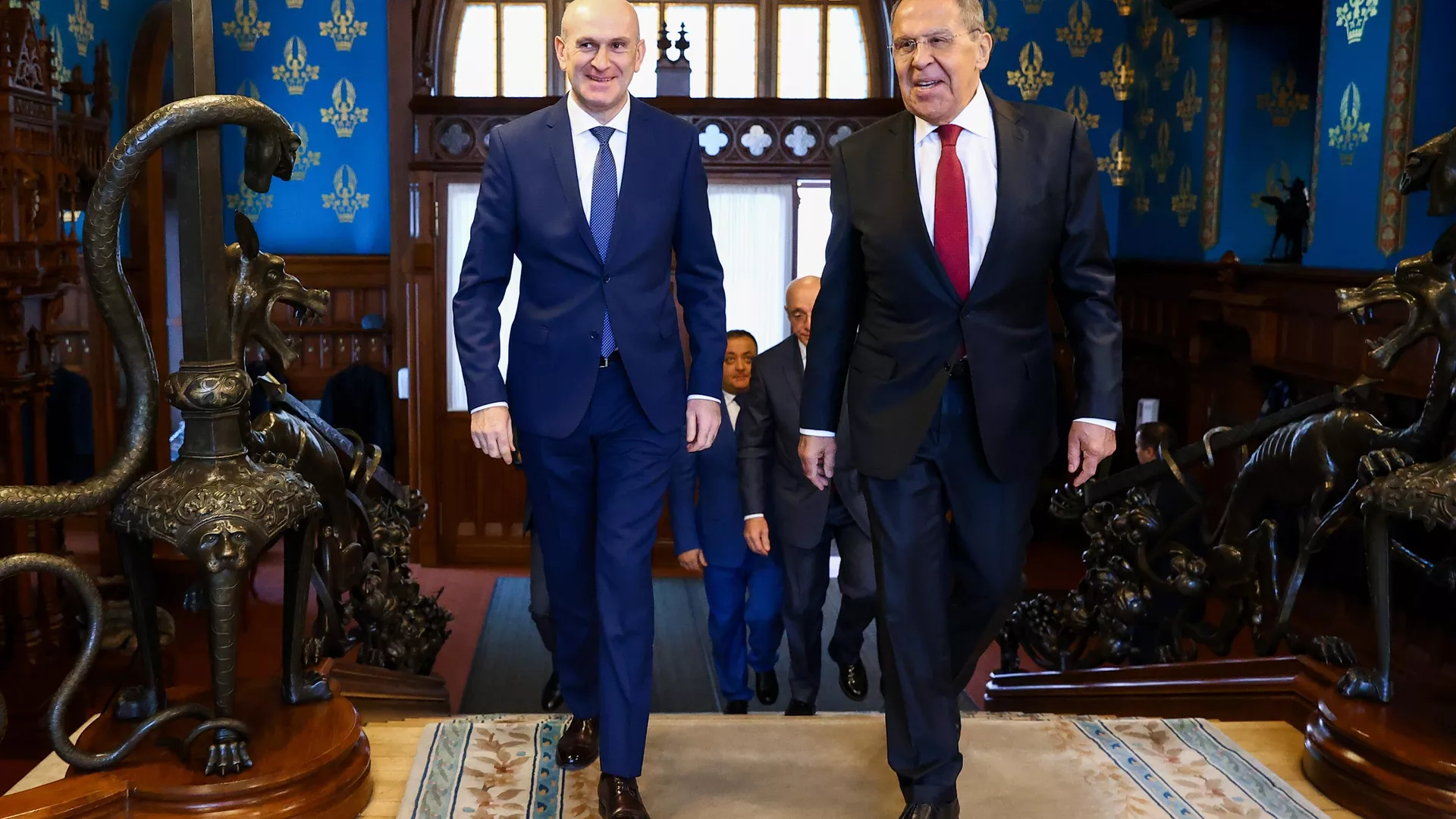 Встреча глав МИД РФ и Южной Осетии С. Лаврова и А. Джиоева