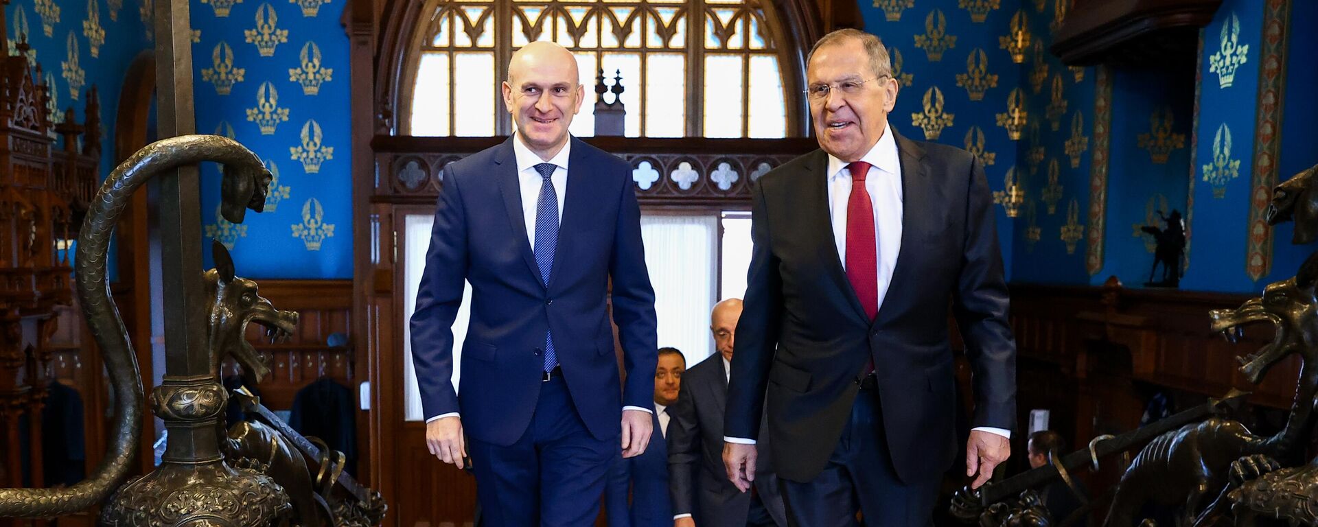 Встреча глав МИД РФ и Южной Осетии С. Лаврова и А. Джиоева - Sputnik Южная Осетия, 1920, 02.10.2024