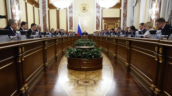 Премьер-министр России Михаил Мишустин проводит заседание правительства. Архивное фото   - Sputnik Южная Осетия