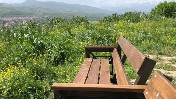 Благодаря меценатам на смотровых площадках Цхинвала появились качели, скамейки и пианино - Sputnik Южная Осетия