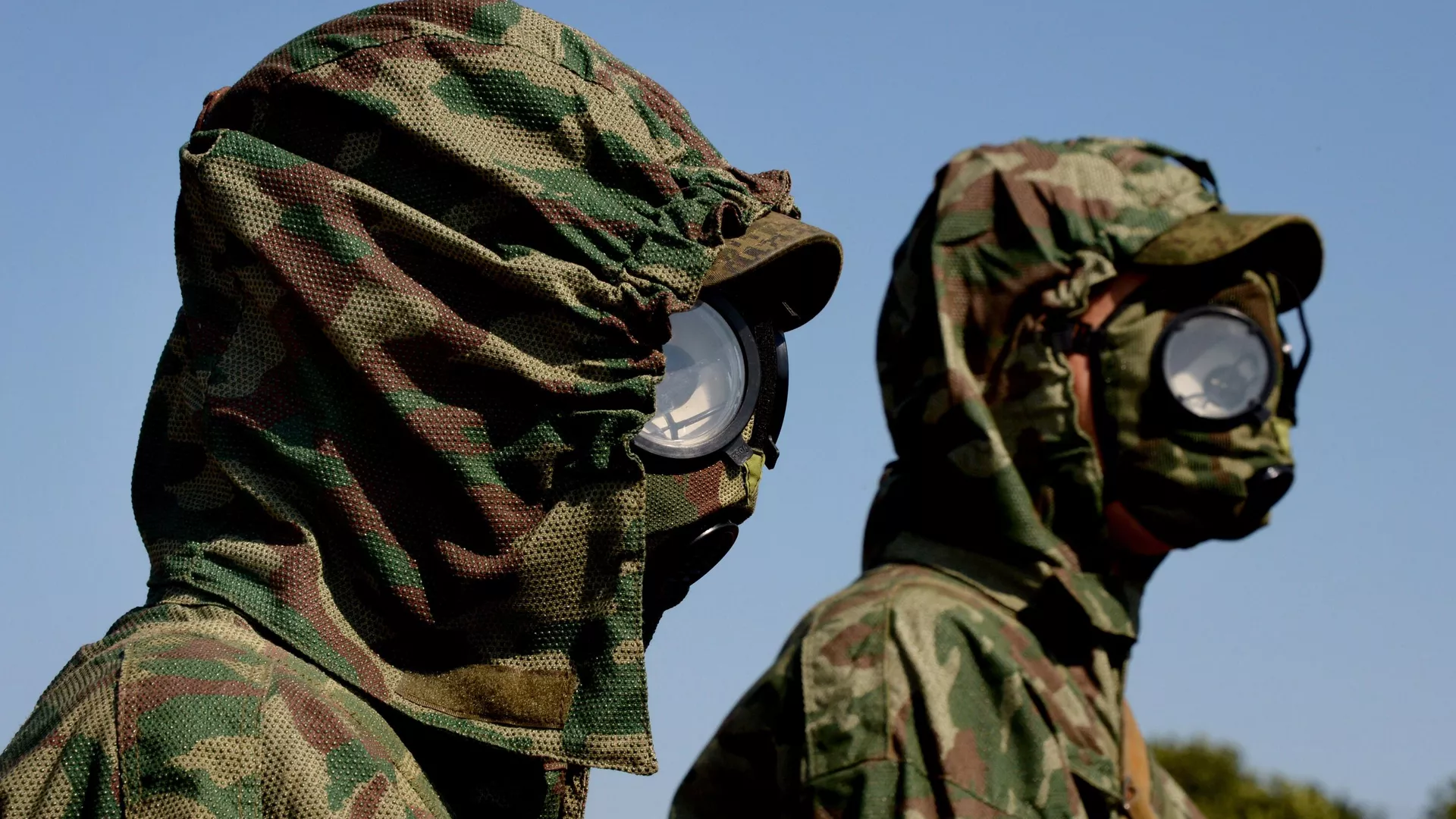 Военнослужащие специальных войск радиационной, химической и биологической защиты Вооруженных сил России. Архивное фото