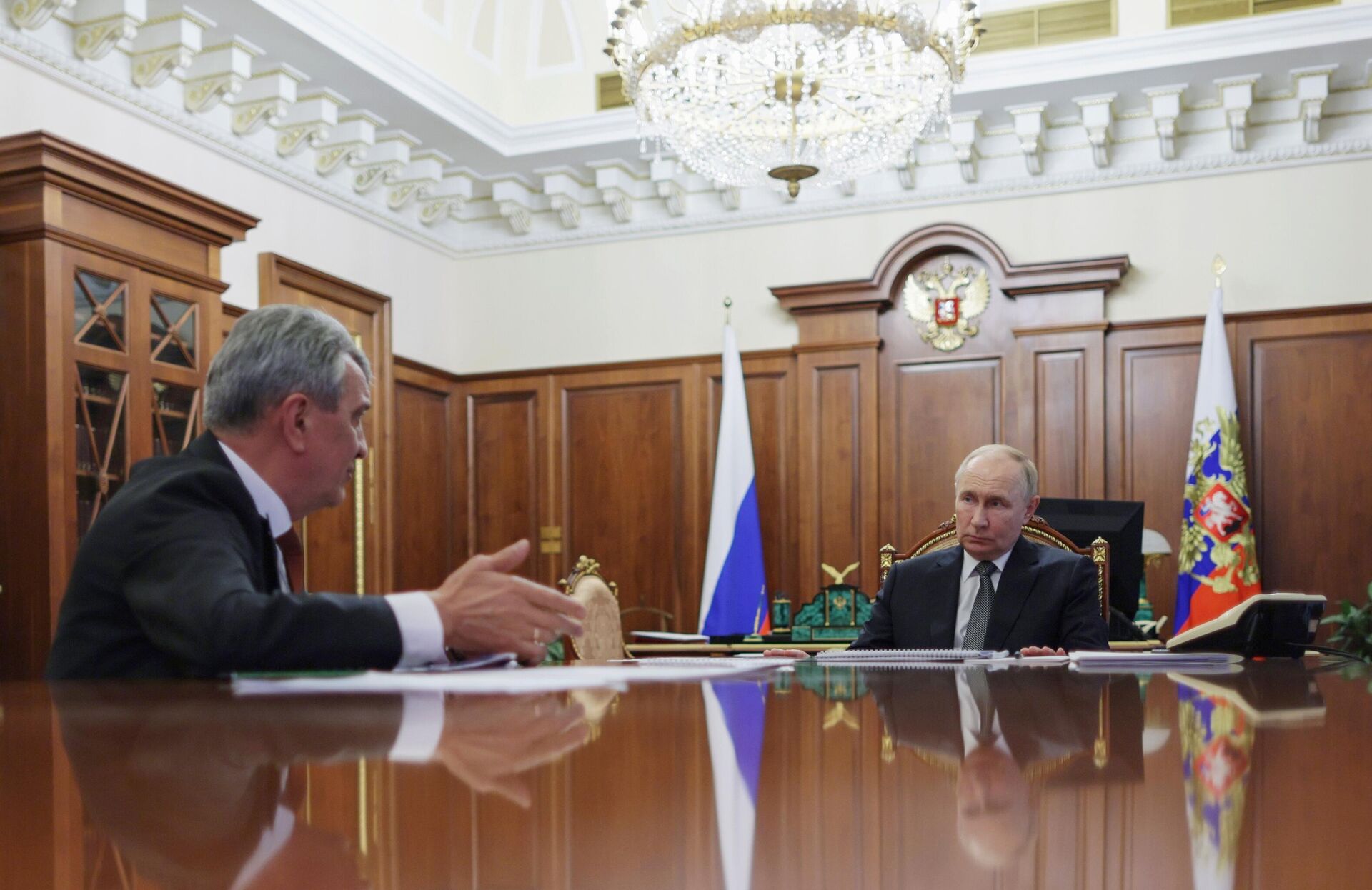 Президент Владимир Путин встретился с главой Республики Северная Осетия - Алания Сергеем Меняйло - Sputnik Южная Осетия, 1920, 11.11.2024