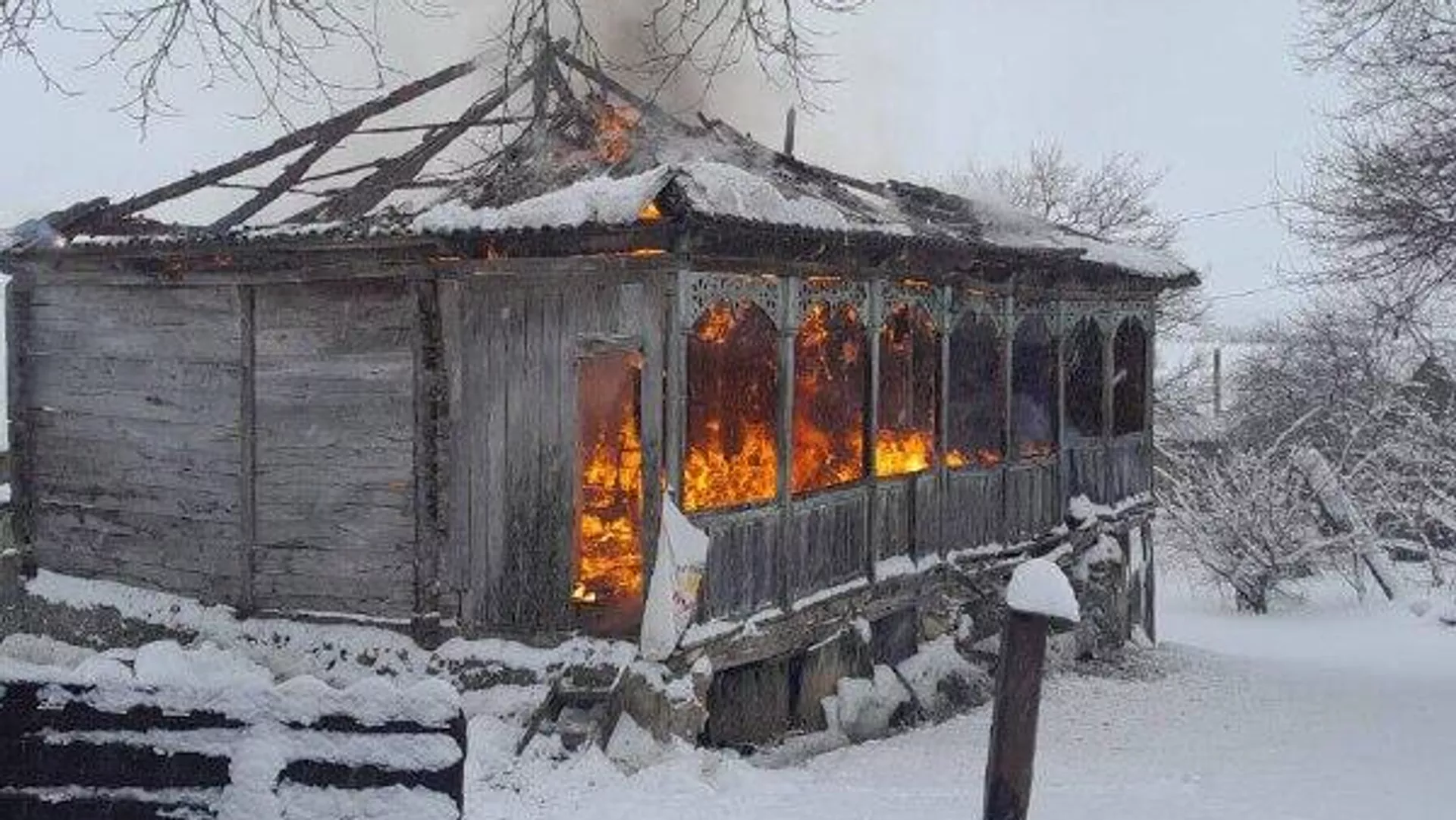 Пожар в частном доме