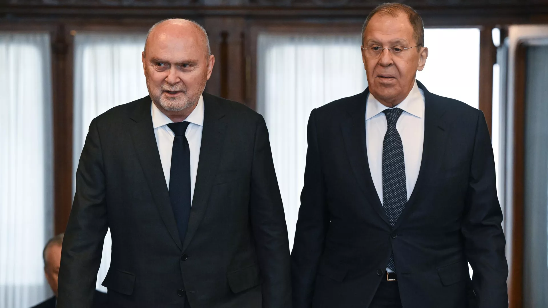 Встреча главы МИД РФ С. Лаврова с генсеком ОБСЕ Ф. Синирлиоглу