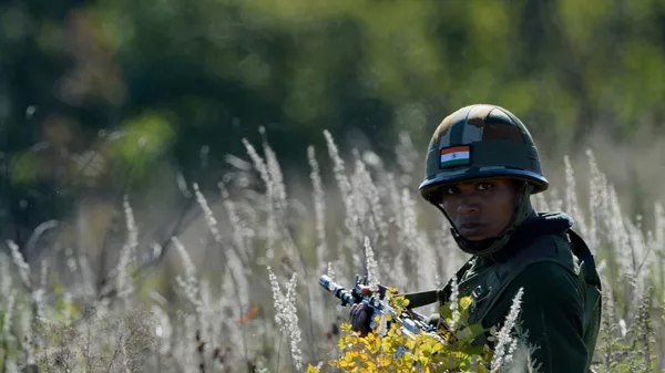 Военнослужащий мотострелкового подразделения Индии. Архивное фото. - Sputnik Южная Осетия