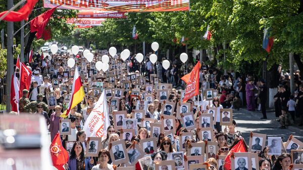 Шествие Бессмертного полка в Цхинвале  - Sputnik Южная Осетия