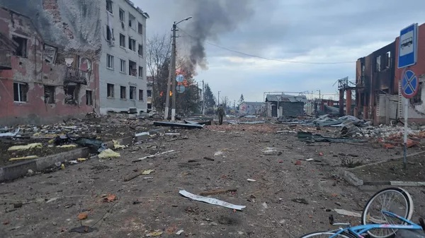 Разрушенные дома в Судже. Архивное фото  - Sputnik Южная Осетия