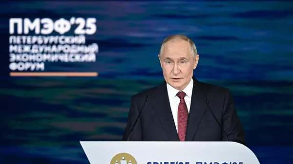 Президент РФ Владимир Путин на пленарном заседании ПМЭФ-2025 - Sputnik Южная Осетия