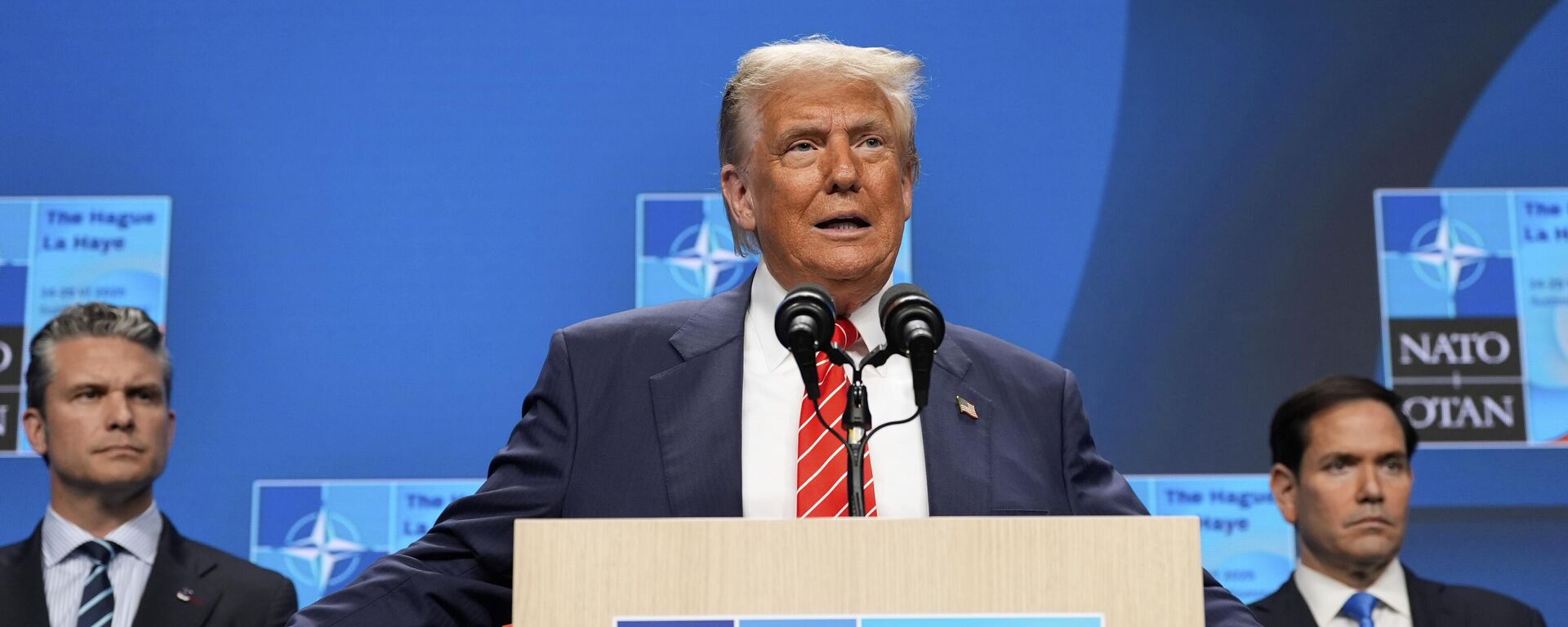 Дональд Трамп на саммите НАТО в Гааге - Sputnik Южная Осетия, 1920, 26.06.2025