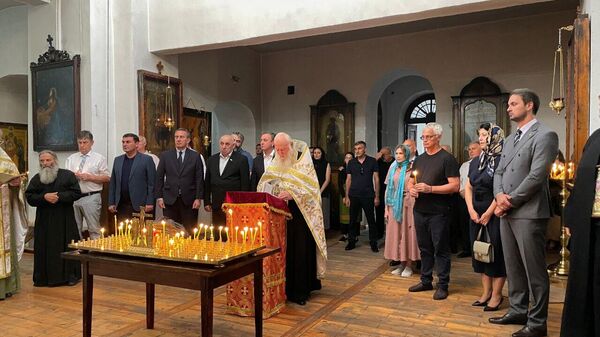 Траурные мероприятия в Сухуме в память о погибших во время войны августа 2008 года - Sputnik Южная Осетия