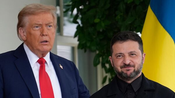 Зеленский прибыл в Белый дом на встречу с президентом США Трампом - Sputnik Южная Осетия